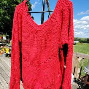 Maurices deep v red sweater Size 1